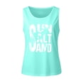 thumbnail image 4 of Women's Floral Print Tank Tops Basic Crew Neck Sleeveless Tank Shirt for Casual Outing Wear(Mint Green,L), 4 of 4
