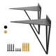 thumbnail image 3 of Soporte de pared en forma de L de 2 piezas Soporte de esquina para el hogar Estante decorativo Soporte de almacenamiento de cocina de oficina Estante, Negro Noticed HA007897-01B, 3 of 6