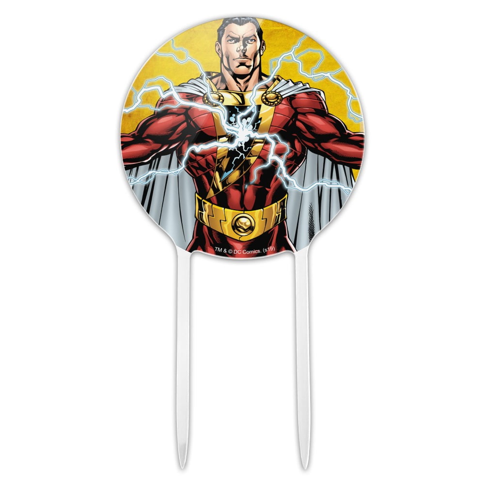 Acrylic Justice League Shazam Character Cake Topper Party Decoration ...