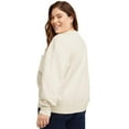 thumbnail image 2 of Hanes Originals Women's Fleece Sweatshirt (Plus Size) Natural 3X, 2 of 3