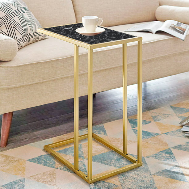 C Shaped Sofa Side Table, Small Armchair Coffee Table