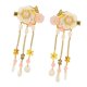 thumbnail image 2 of 2 pasadores colgantes con y borlas para mujer, accesorios para el cabello con flores de mariposas dorado Yuyangstore  Clips de pelo chinos para mujeres, 2 of 8
