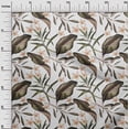 thumbnail image 2 of oneOone Silk Tabby White Fabric Floral & Leaves Tropical Diy Clothing Quilting Fabric Print Fabric By Yard 42 Inch Wide, 2 of 4