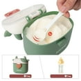 thumbnail image 2 of Bebamour Baby Formula Dispenser, BPA Free Portable Milk Powder and Candy Fruit Snack Storage Container with Scoop and Leveller for Travel, 450 ML，Green, 2 of 6
