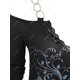 thumbnail image 3 of Camiseta Talla Extra Hombro Descubierto Estampado Mariposa Rosegal  Mangas largas de talla grande, 3 of 5