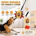 thumbnail image 2 of Colorful Squeaky Hanging Dog Training Toy with 50inch Elastic Ropes Soft, Stretchy - Durable Chew & Play Toy for All Dogs, 6-Inch Hanging Dog Toys with Cotton Material and Built-In Bell, 2 of 9
