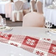 thumbnail image 5 of Checkered Snow Yarn Square Table Runner, Kitchen Table Matching for Daily and Holiday Seasonal Indoor or Outdoor Party (18X108). House Decor, 5 of 7