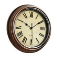 thumbnail image 1 of Retro Silent Non Ticking Round Classic Clock Quartz Decorative Battery Operated Wall Clock For Living Room Kitchen Home 12 Inch Bronze Features:, 1 of 9