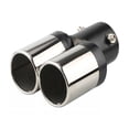 thumbnail image 1 of Tubo De Escape De Coche Silenciador Puntas De Acero Inoxidable Plata Negro, 1 of 3