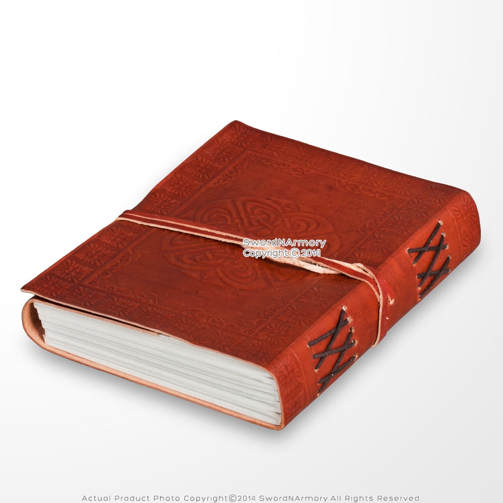 Medieval Genuine Leather Journal Diary Parchment Paper Brown Celtic Circle Theme