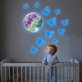 thumbnail image 2 of REGALWOVEN 3D Butterfly and Moon Wall Decor, Glow in the Dark, Reusable for Boys and Girls Blue 3.9" x 3.9", 2 of 7