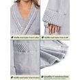 thumbnail image 3 of Bata de forro polar PAVILIA Soft Plug para mujer, color gris claro L/XL, 3 of 9