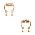 thumbnail image 2 of maskred 1/2/3/5 2021 New Fake Nose Ring Alloy Nose Hoop Septum Rings For Rosegold 2PCS, 2 of 6