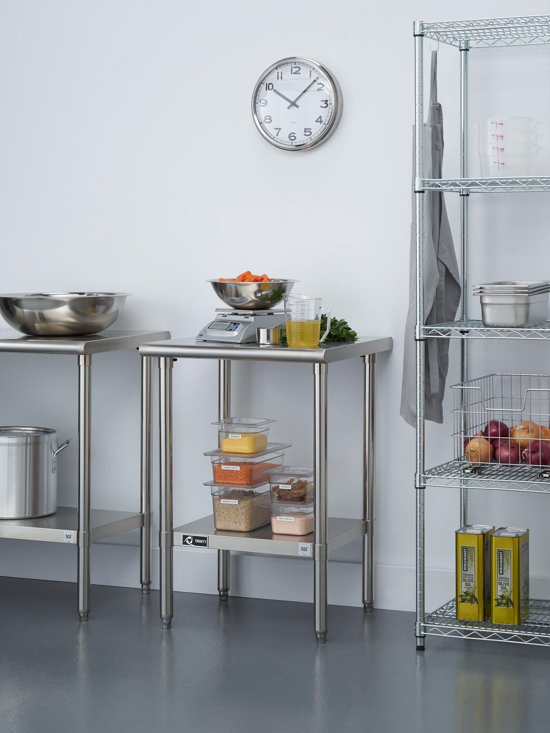 TRINITY EcoStorage™ NSF Stainless Steel Prep Table