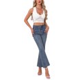 thumbnail image 2 of INSPIRAR CHIC Top de Mujer Floral de Encaje Sin Mangas con Escote en V Profundo Camiseta Cortada M Blanca, 2 of 6