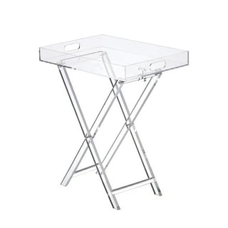 Acrylic Folding Tray Table Clear Acrylic Side End Table Square Coffee Table