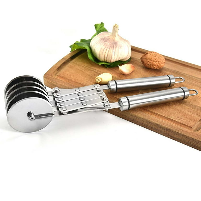 5 Wheel Pastry Cutter Stainless Steel, Pizza Slicer Multi-round