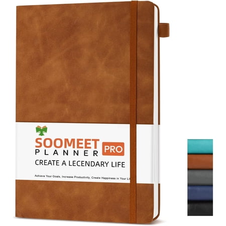 Lined Journal Notebook 200 Pages Leather Hardcover Notebooks A5 College Ruled Thick Classic with Pen Loop Notebook Journals for Writing for Women Men Office School 5.75 X 8.38 Brown