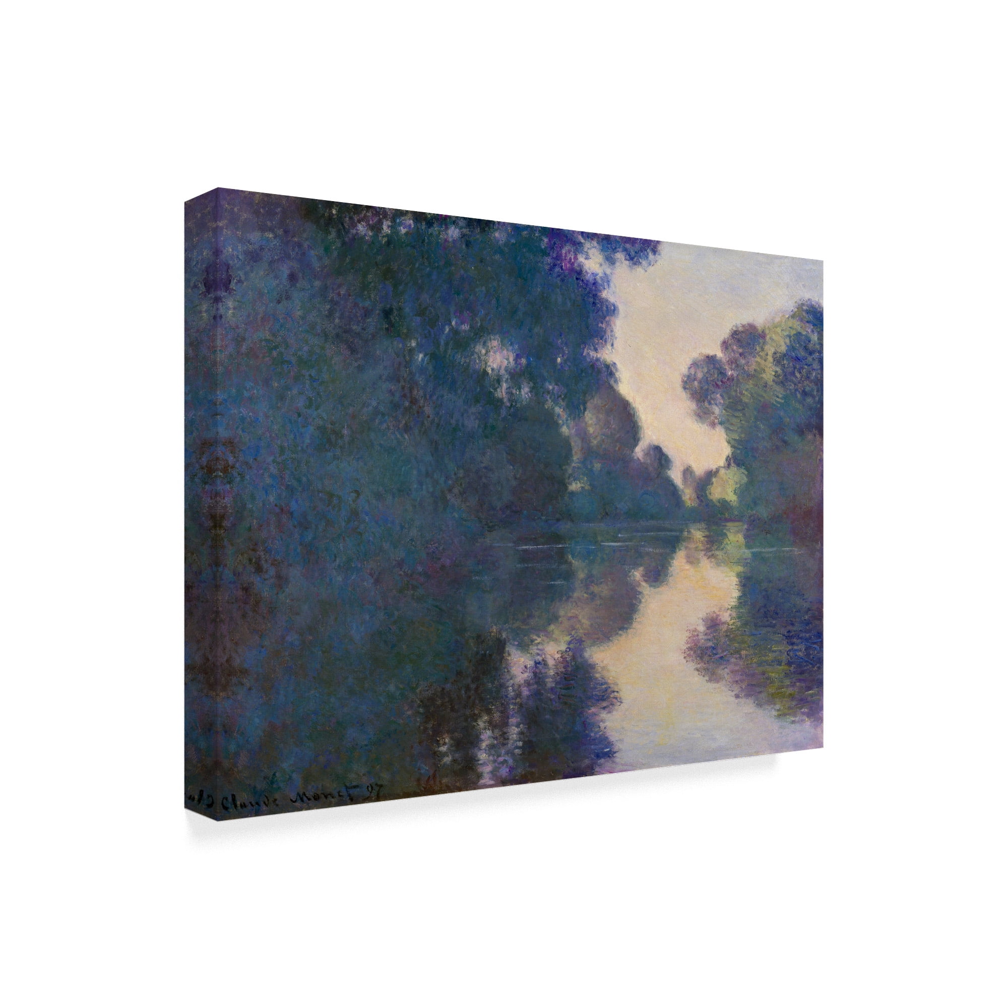 Trademark Fine Art 'Morning on the Seine near Giverny' Canvas Art by Claude O. Monet