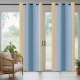 thumbnail image 5 of Outdoor Curtains for Patio Waterproof, Blue Yellow Ombre Outdoor Privacy Panels Grommet, Farmhouse Modern Gradient Art Blackout Outside Curtains for Porch/Cabana/Pergola/Gazebo 54"x95", 1 Panel, 5 of 8