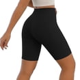 thumbnail image 5 of Hurxie Workout Shorts, 8" Biker Shorts Women High Waist, Yoga Shorts with Side & Inner Pockets Black,M, 5 of 6