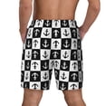 thumbnail image 4 of Haiem Nautical Anchors1 Mens Swim Trunks with Compression Liner 2 in 1 Swimming Shorts Stretch Swimwear Quick Dry,Board Shorts-Small, 4 of 9