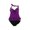 Purple - violetblack, variant on Profile Womens Peplum Aztec Ruffle 2 Piece Tankini, Purple, 32D