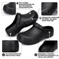 thumbnail image 4 of Men’s Slip Resistant Work Clogs, Waterproof Oil-Proof EVA Chef Shoes, Closed Toe Kitchen & Nursing Shoes, Lightweight, Black, Size 6-16, 4 of 7