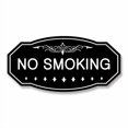 thumbnail image 2 of NO Smoking Victorian Door/Wall Sign (Black) - Medium 4" x 8", 2 of 3