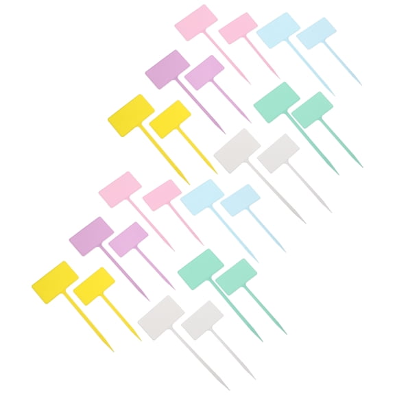 PBPBOX 24Pcs Gardening Labels for Plants Assorted Color PP for Outdoor Gardening Simple Design
