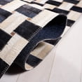 thumbnail image 5 of SAFAVIEH Studio Leather Ivy Geometric Area Rug, Black/Ivory, 6' x 6' Round, 5 of 10