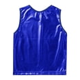 thumbnail image 4 of YONGHS Girls Kids Metallic Sleeveless Tank Tops for Hip Hop Jazz Modern Dance Performance Vest Top Royal Blue 15-18, 4 of 6