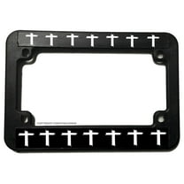 Christian Cross Jesus Religious Vintage Style Motorcycle License Plate Frame