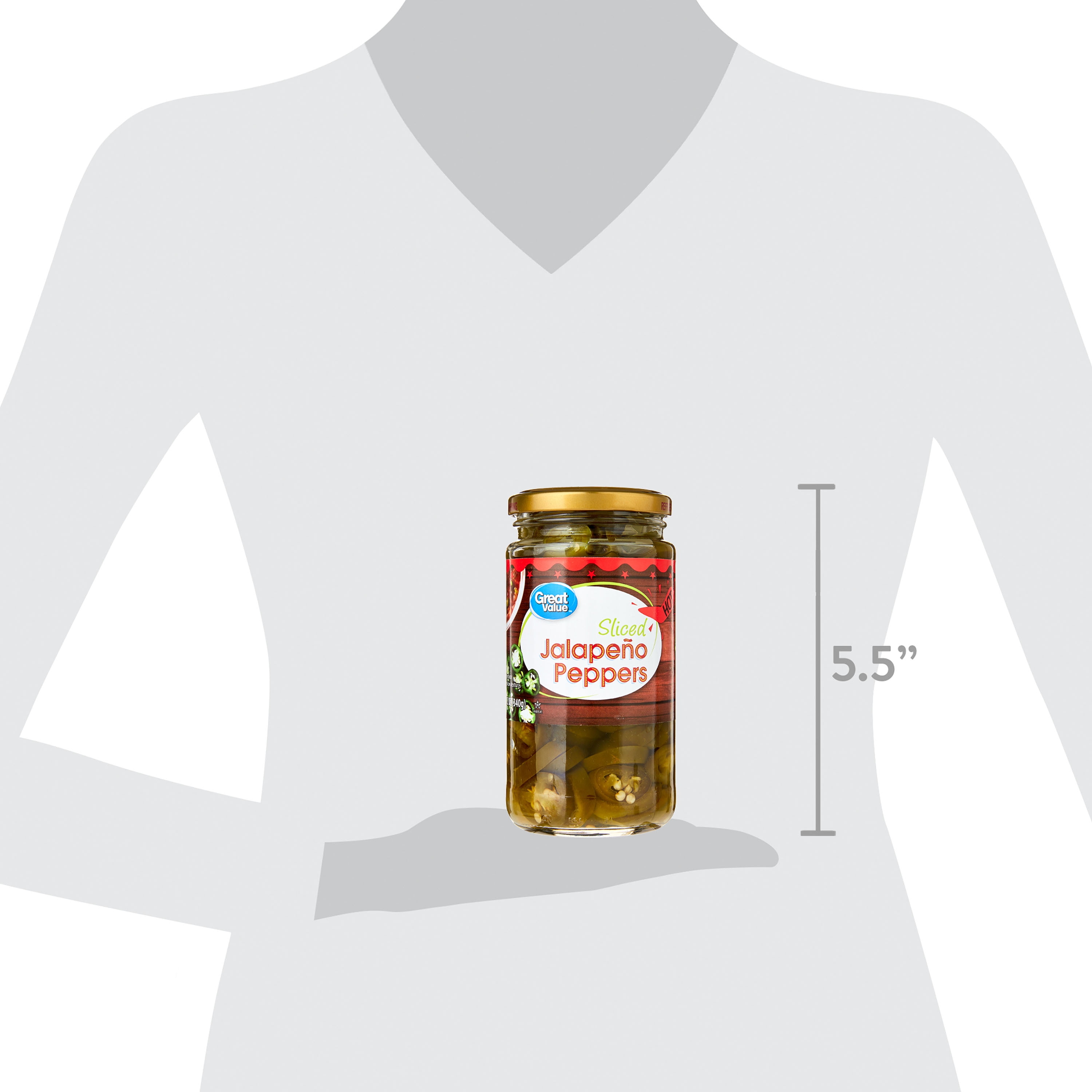 Great Value Hot Sliced Jalapeño Peppers, 12 oz