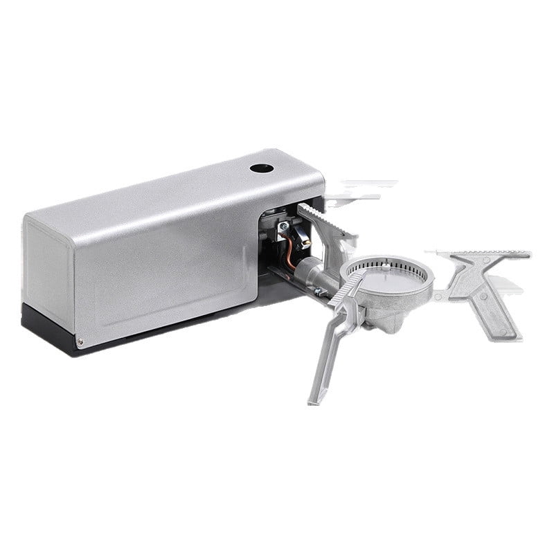 onlyliua Gifts Foldable Portable Card Stove Outdoor Camping Butane Gas Cooker Compact Foldaway Cooktop With Windshield For Hiking Backpacking Picnic Tea Boiler Emergency Survival Lightweight Durable