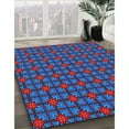 thumbnail image 2 of Ahgly Company Indoor Rectangle Patterned Dodger Blue Novelty Area Rugs, 7' x 9', 2 of 6