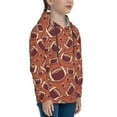 thumbnail image 3 of Picia American Football1 Pattern Youth Hoodie - Warm Pullover Sweatshirt with Kangaroo Pocket, Ideal for Boys and Girls-Small, 3 of 6