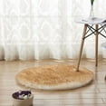 thumbnail image 1 of Granjero Gordo Alfombra de baño de fibra ultrafina, ultra suave, antideslizante y que absorbe el agua, circular, blanca y amarilla, 1 of 5