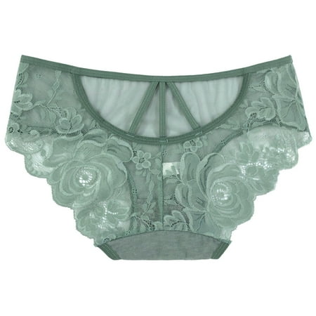

Dadaria Women Underwear Women Underwear Low-Rise Panties Silky Comfy Threaded Lace Body Thong Green One Size Women