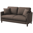 thumbnail image 4 of Neche 65" Sofa Couch for Living Room Office Small Space, Comfy Loveseat in a Box, Brown, 4 of 11