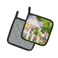 thumbnail image 2 of Carolines Treasures 6130PTHD White Cottage at the beach Pair of Pot Holders , 7.5HX7.5W, multicolor, 2 of 3