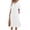 White, variant on Dresses for Women Summer Casual Midi Short Sleeve Button Down Shirt Linen Dress Beach Cover Up with Pocket