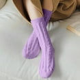 thumbnail image 4 of Diufon Women's Fuzzy Warm Socks Fall Winter Thickened Warm Non-slip Medium Tube Socks Casual Home Solid Color Socks, 4 of 7