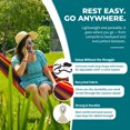 thumbnail image 5 of Bliss Hammocks 40"W Single Hammock with Rope Loops & Tree Straps, 220 lb, Tropical Strip, 5 of 12
