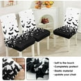 thumbnail image 5 of Halloween Chair Covers for Dining Room Set of 4 Halloween Bat Stretch Dining Chair Slipcovers 4 Pieces Holiday Spooky Washable Removable Seat Protector 4 Pack Decor for Home and Party, 5 of 7