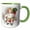 Green/White, variant on 3drose, Clapsaddle – Little Christmas Girl Holly, 11oz Mug