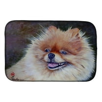 Caroline's Treasures Pomeranian Head Dish Drying Mat