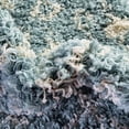 thumbnail image 3 of Unique Loom Moroccan Trellis Shag Collection Area Rug - Meknes (3' 1" Round Light Blue/Ivory), 3 of 6