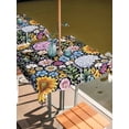 thumbnail image 2 of Outdoor Tablecloth with Umbrella Hole for Patio/Picnic/Party/Camping, Sunflower Waterproof Table Cloth Square Cover Washable, Colorful Flowers Summer Botanical (60"x 60"), 2 of 8