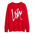 thumbnail image 2 of Babysbule Womens Valentine's Day New Arrivals Tops Unisex Couple's Print Long-sleeved Sweatshirt Casual Blouse Pullover, 2 of 4